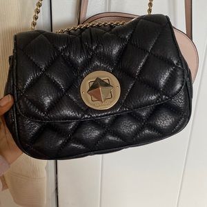 Black and gold Kate spade bag